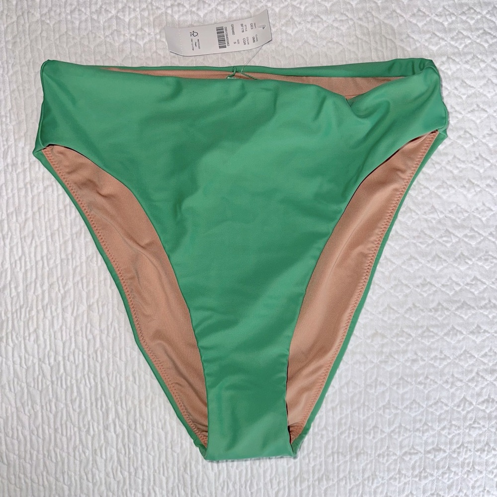 J. Crew Bikini Bottoms green High Rise